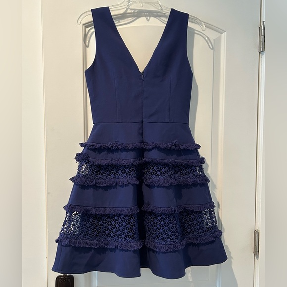 Adelyn Rae Navy Ruffle Dress - Picture 2 of 7